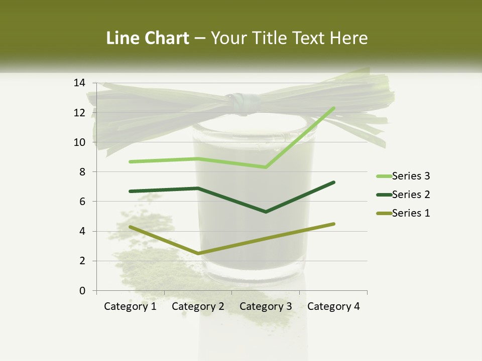 A Green Drink With A Bow On Top Of It PowerPoint Template