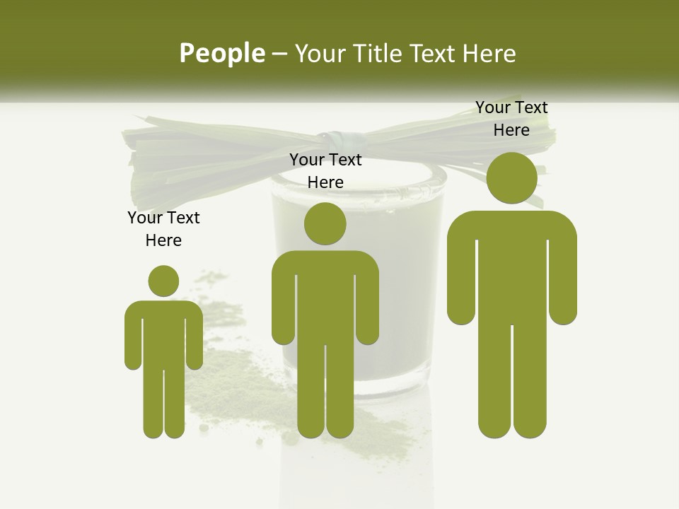 A Green Drink With A Bow On Top Of It PowerPoint Template