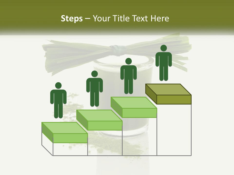 A Green Drink With A Bow On Top Of It PowerPoint Template