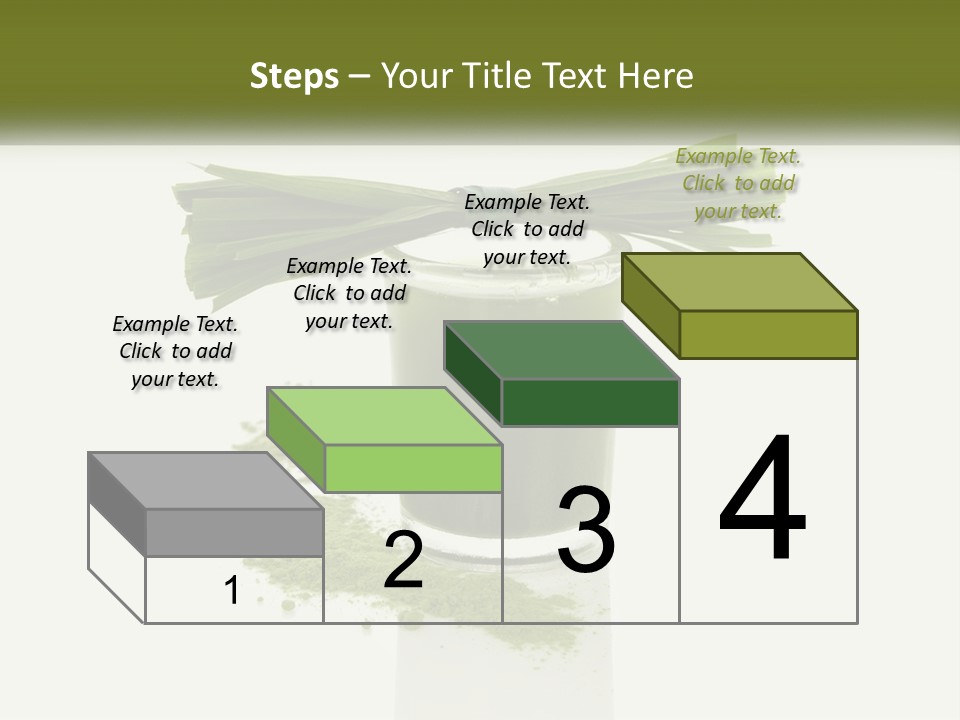 A Green Drink With A Bow On Top Of It PowerPoint Template