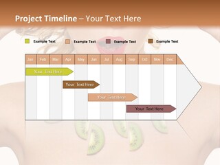 A Woman Holding Kiwi Slices In Front Of Her Face PowerPoint Template