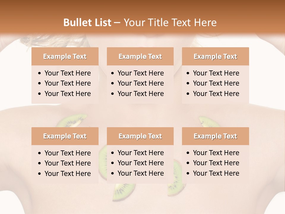 A Woman Holding Kiwi Slices In Front Of Her Face PowerPoint Template