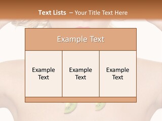 A Woman Holding Kiwi Slices In Front Of Her Face PowerPoint Template