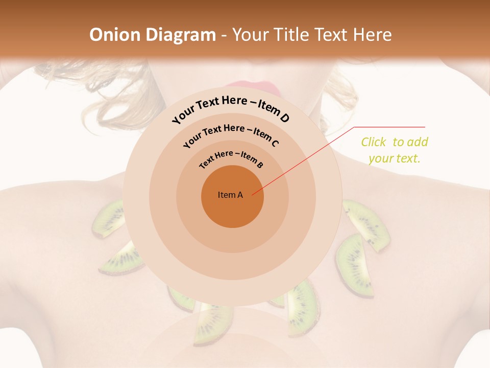 A Woman Holding Kiwi Slices In Front Of Her Face PowerPoint Template