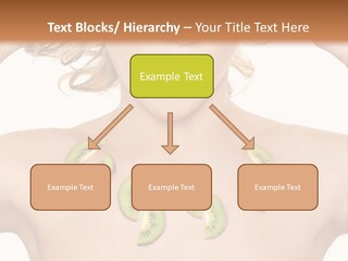 A Woman Holding Kiwi Slices In Front Of Her Face PowerPoint Template