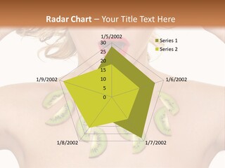 A Woman Holding Kiwi Slices In Front Of Her Face PowerPoint Template