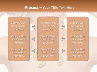 A Woman Holding Kiwi Slices In Front Of Her Face PowerPoint Template