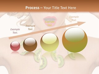 A Woman Holding Kiwi Slices In Front Of Her Face PowerPoint Template