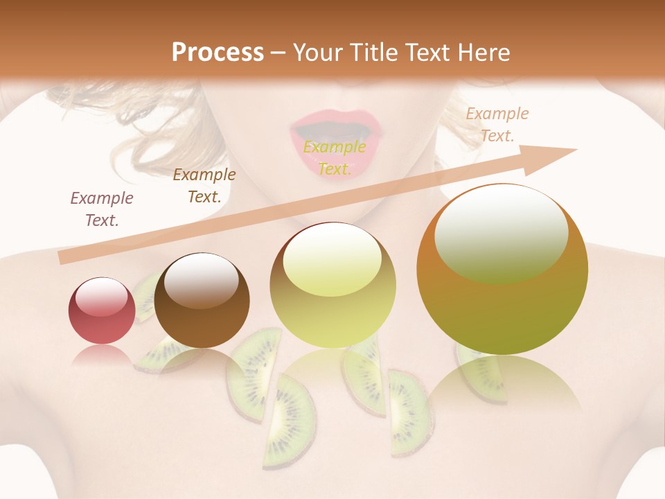 A Woman Holding Kiwi Slices In Front Of Her Face PowerPoint Template