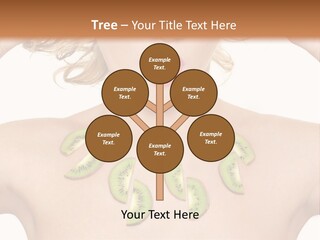 A Woman Holding Kiwi Slices In Front Of Her Face PowerPoint Template