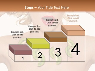 A Woman Holding Kiwi Slices In Front Of Her Face PowerPoint Template