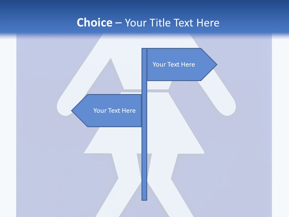 A Blue Sign With A Woman Holding A Child's Head PowerPoint Template