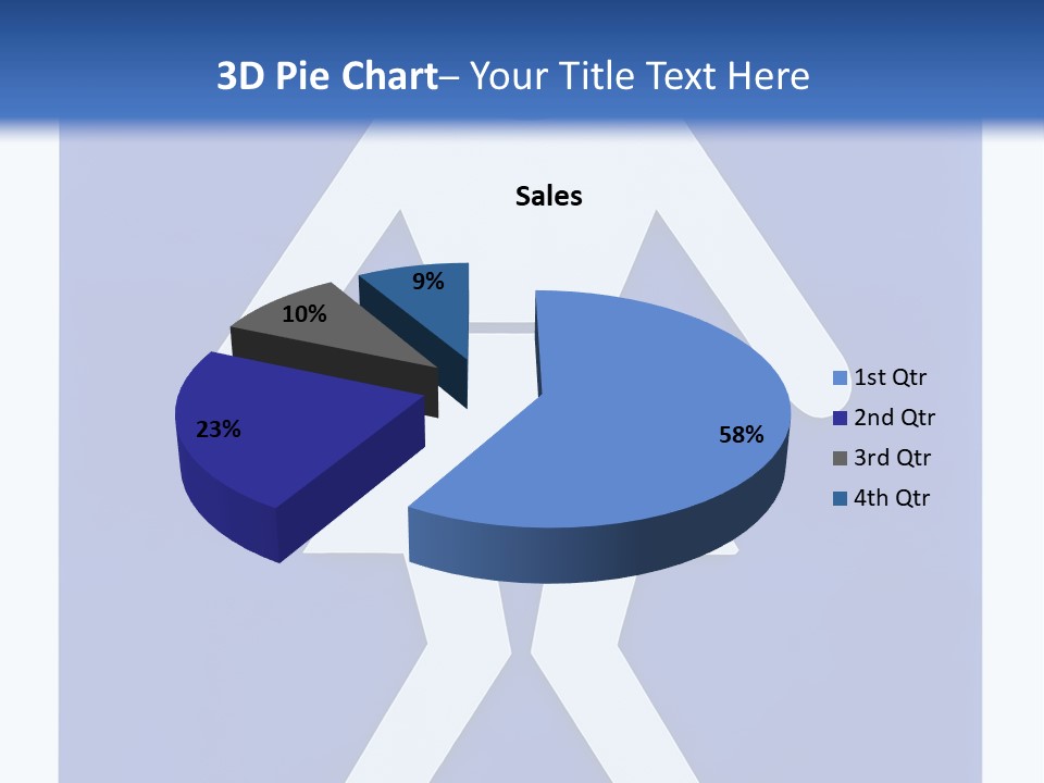 A Blue Sign With A Woman Holding A Child's Head PowerPoint Template