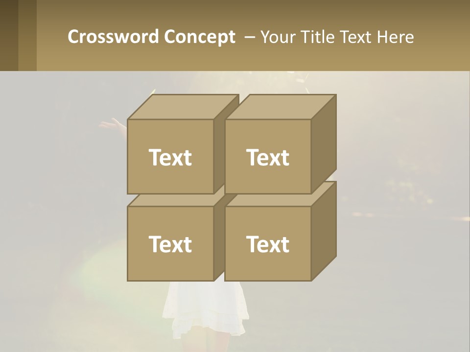 A Little Girl Is Standing In The Grass With Her Arms Outstretched PowerPoint Template