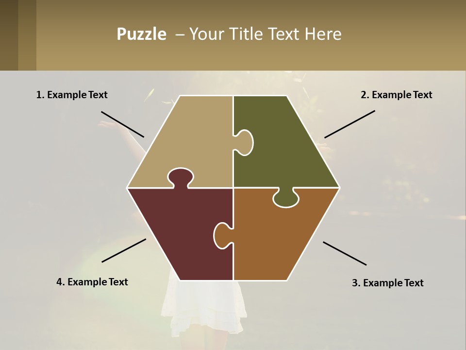 A Little Girl Is Standing In The Grass With Her Arms Outstretched PowerPoint Template