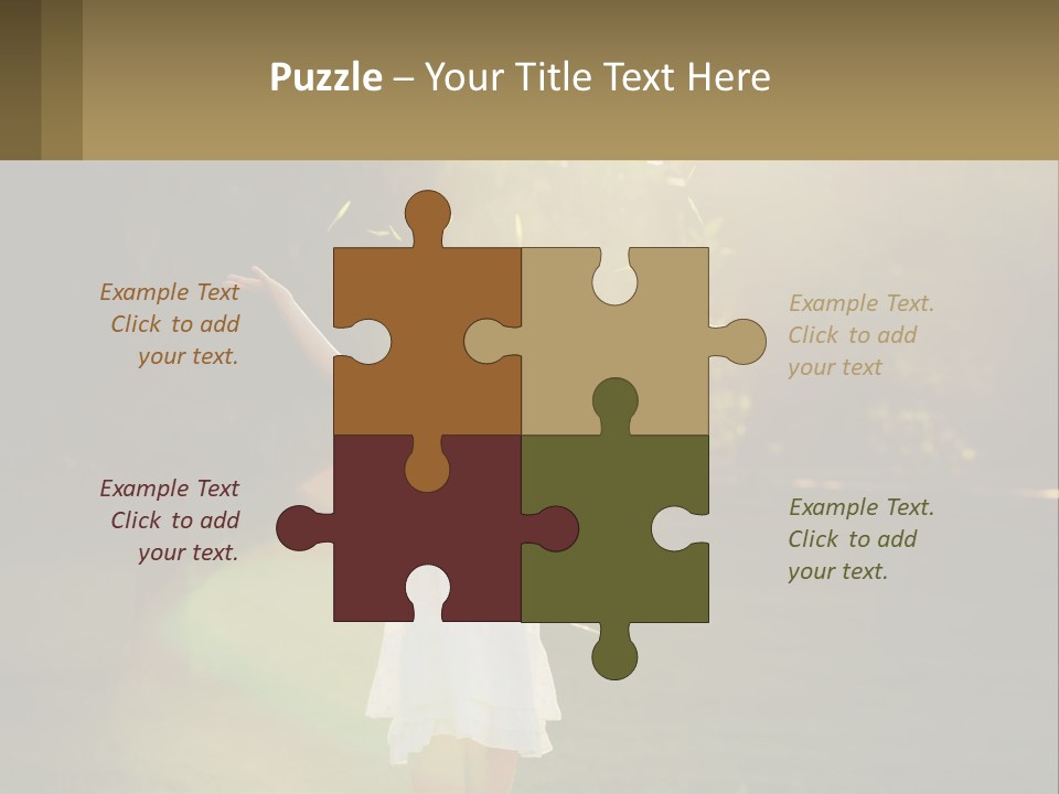 A Little Girl Is Standing In The Grass With Her Arms Outstretched PowerPoint Template