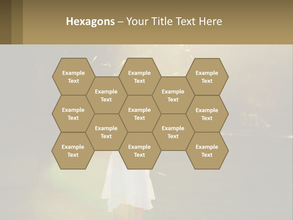 A Little Girl Is Standing In The Grass With Her Arms Outstretched PowerPoint Template