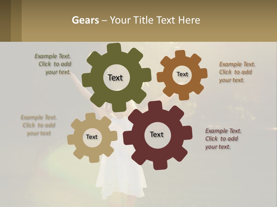 A Little Girl Is Standing In The Grass With Her Arms Outstretched PowerPoint Template