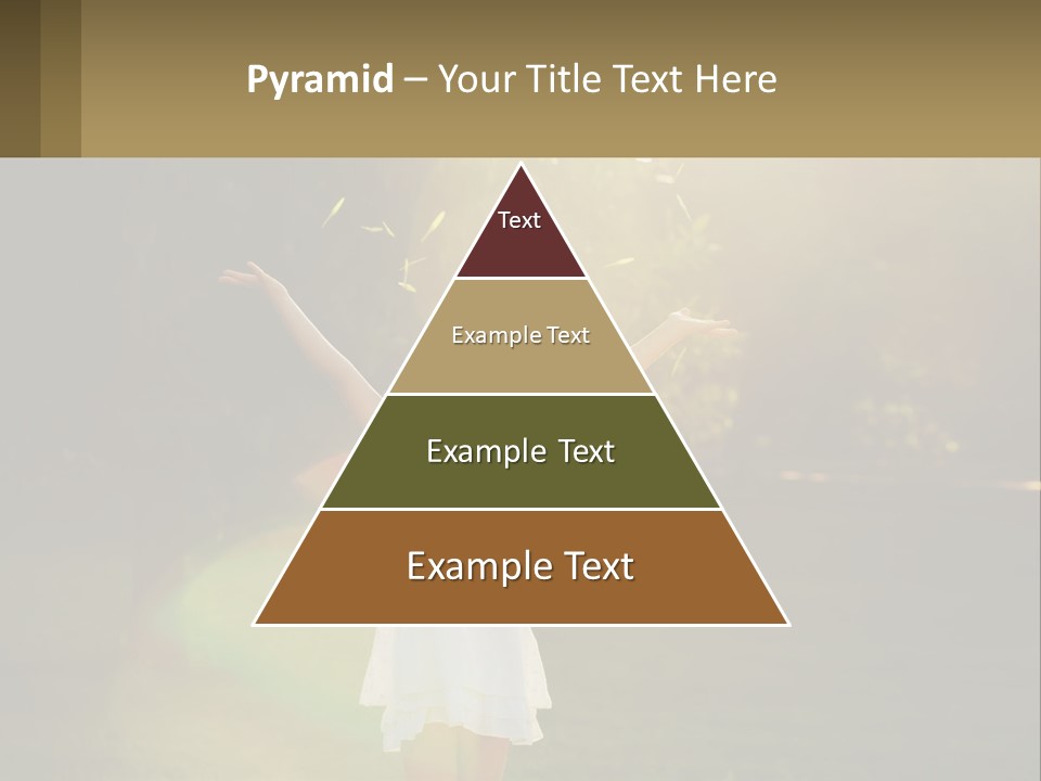 A Little Girl Is Standing In The Grass With Her Arms Outstretched PowerPoint Template