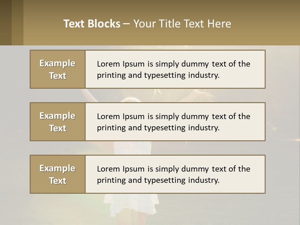 A Little Girl Is Standing In The Grass With Her Arms Outstretched PowerPoint Template