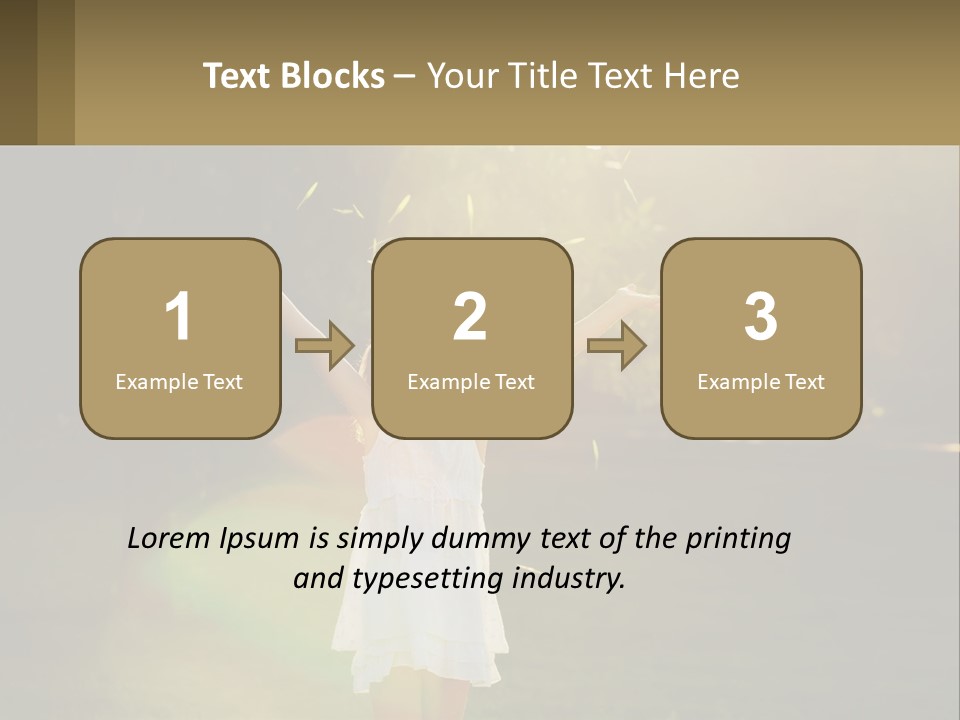 A Little Girl Is Standing In The Grass With Her Arms Outstretched PowerPoint Template