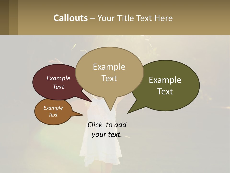 A Little Girl Is Standing In The Grass With Her Arms Outstretched PowerPoint Template