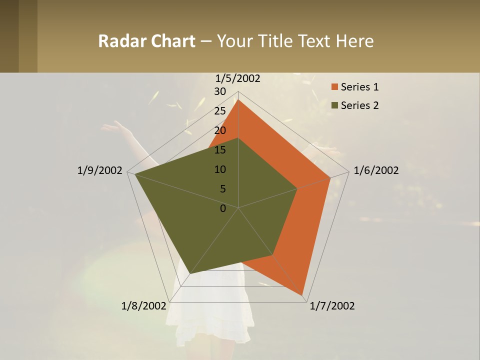 A Little Girl Is Standing In The Grass With Her Arms Outstretched PowerPoint Template