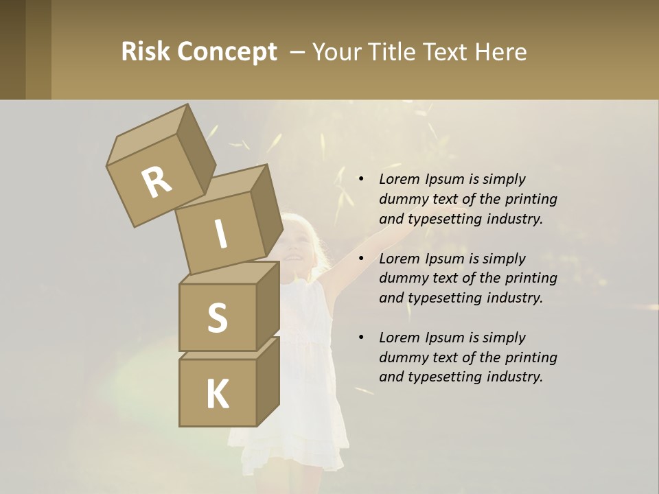 A Little Girl Is Standing In The Grass With Her Arms Outstretched PowerPoint Template