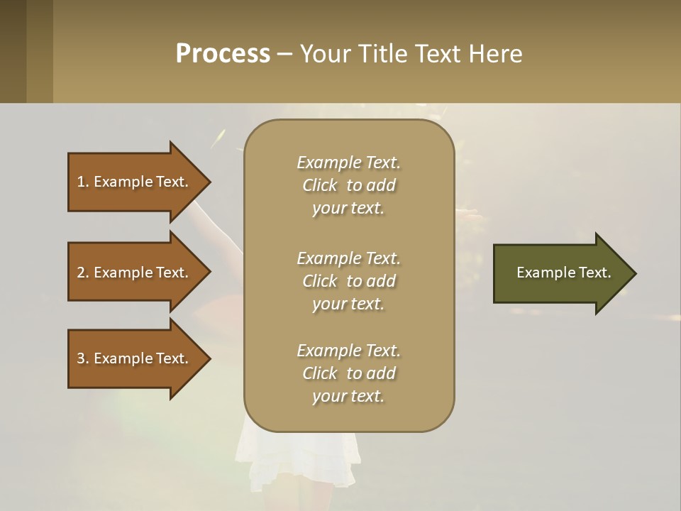 A Little Girl Is Standing In The Grass With Her Arms Outstretched PowerPoint Template