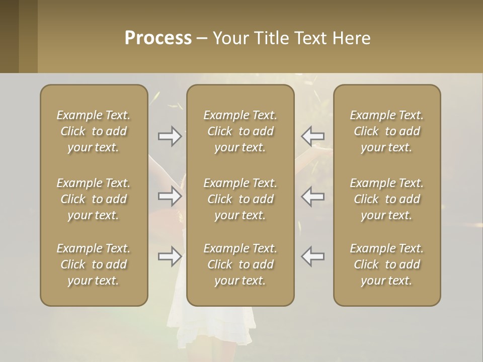 A Little Girl Is Standing In The Grass With Her Arms Outstretched PowerPoint Template