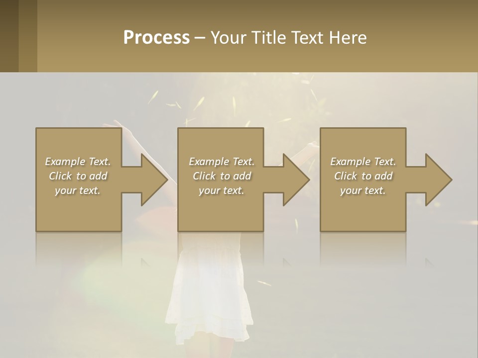 A Little Girl Is Standing In The Grass With Her Arms Outstretched PowerPoint Template