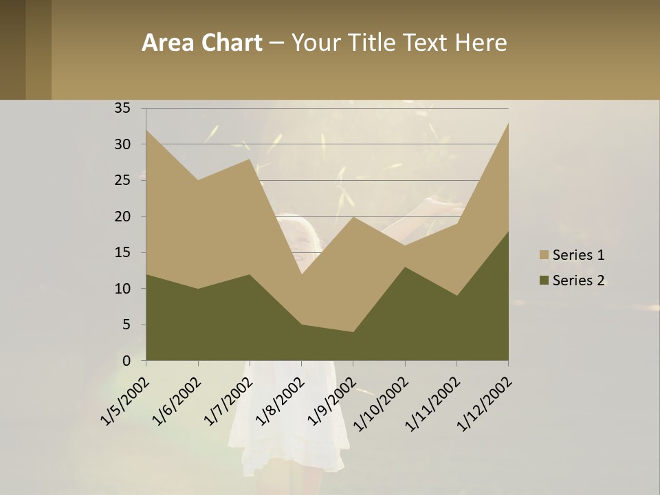 A Little Girl Is Standing In The Grass With Her Arms Outstretched PowerPoint Template