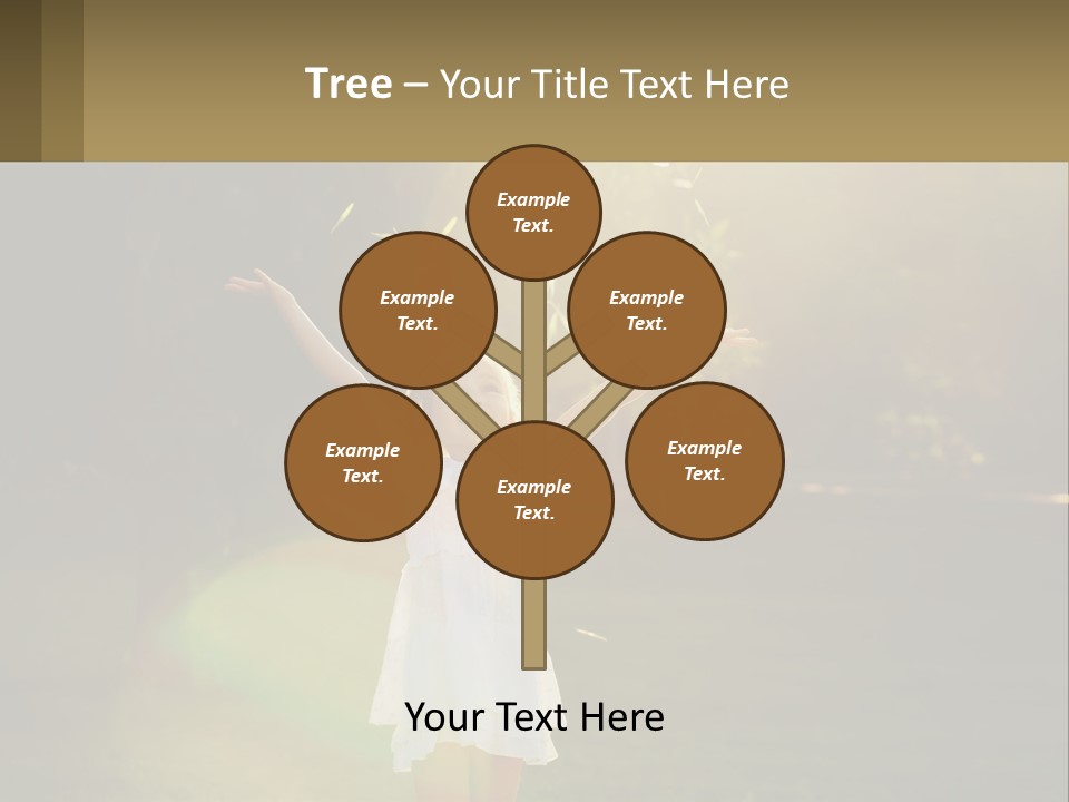 A Little Girl Is Standing In The Grass With Her Arms Outstretched PowerPoint Template