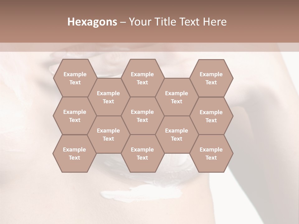A Woman With A Lot Of Cream On Her Breast PowerPoint Template