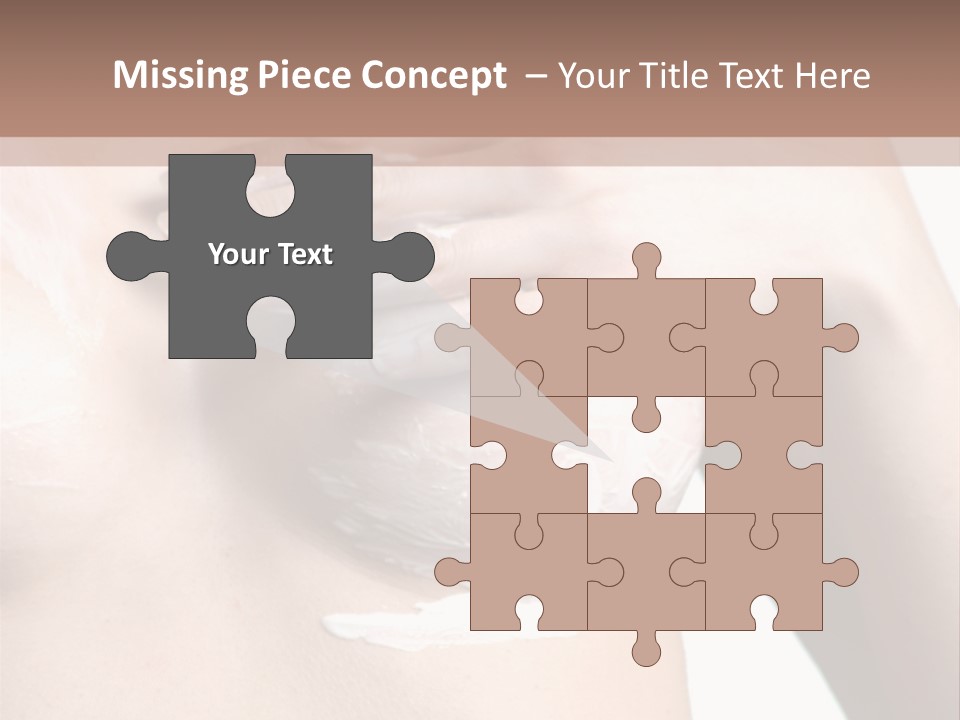 A Woman With A Lot Of Cream On Her Breast PowerPoint Template