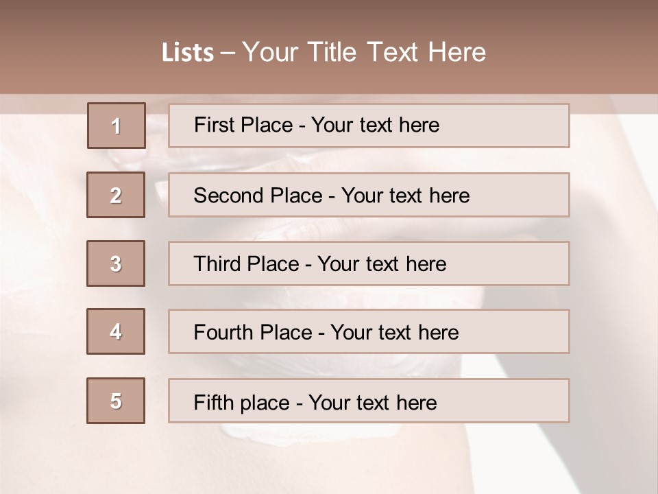 A Woman With A Lot Of Cream On Her Breast PowerPoint Template