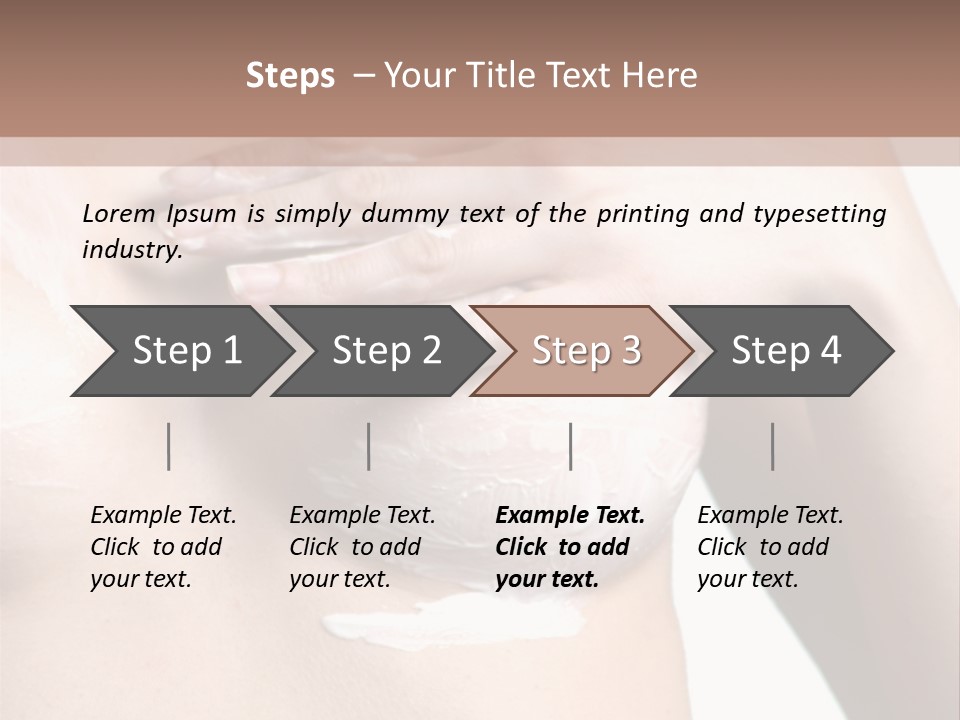 A Woman With A Lot Of Cream On Her Breast PowerPoint Template