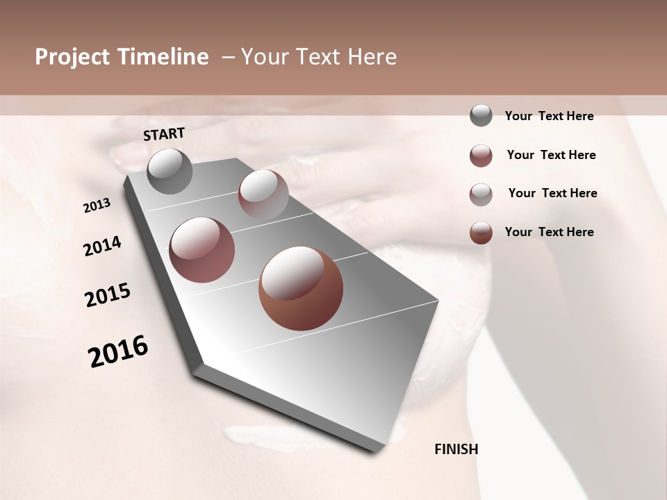 A Woman With A Lot Of Cream On Her Breast PowerPoint Template