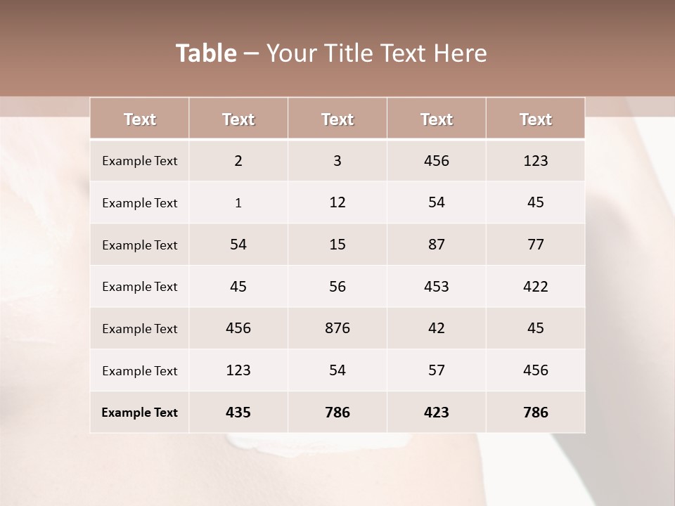A Woman With A Lot Of Cream On Her Breast PowerPoint Template