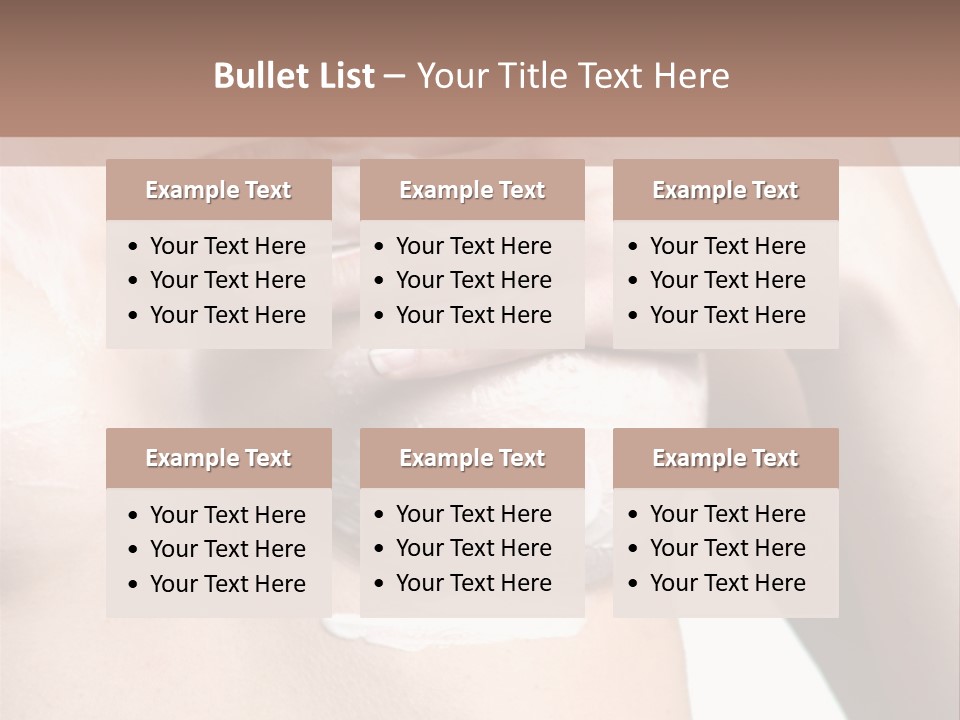 A Woman With A Lot Of Cream On Her Breast PowerPoint Template