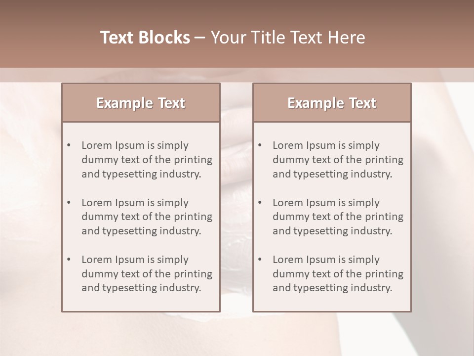 A Woman With A Lot Of Cream On Her Breast PowerPoint Template