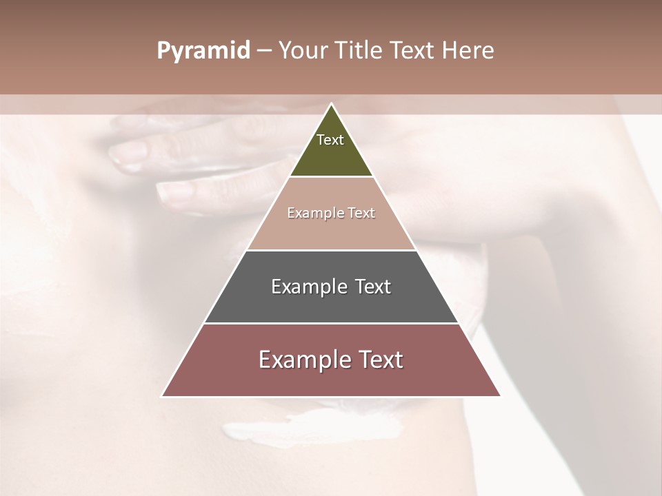 A Woman With A Lot Of Cream On Her Breast PowerPoint Template