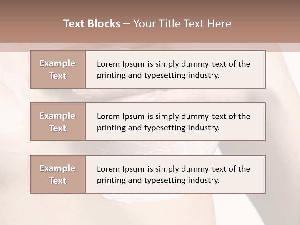 A Woman With A Lot Of Cream On Her Breast PowerPoint Template