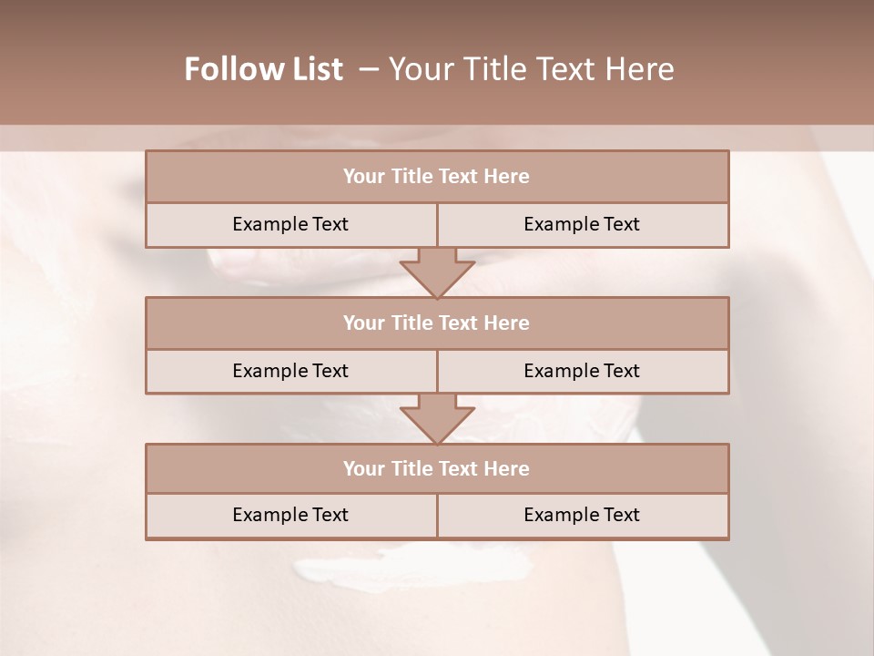A Woman With A Lot Of Cream On Her Breast PowerPoint Template