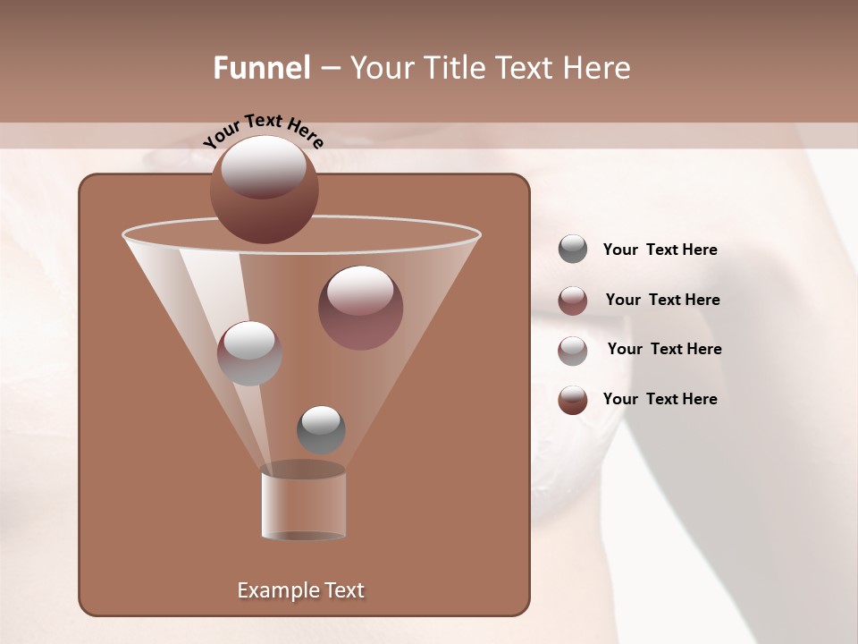 A Woman With A Lot Of Cream On Her Breast PowerPoint Template