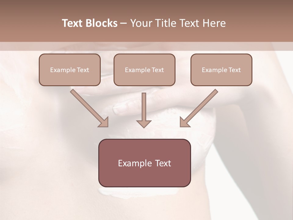 A Woman With A Lot Of Cream On Her Breast PowerPoint Template