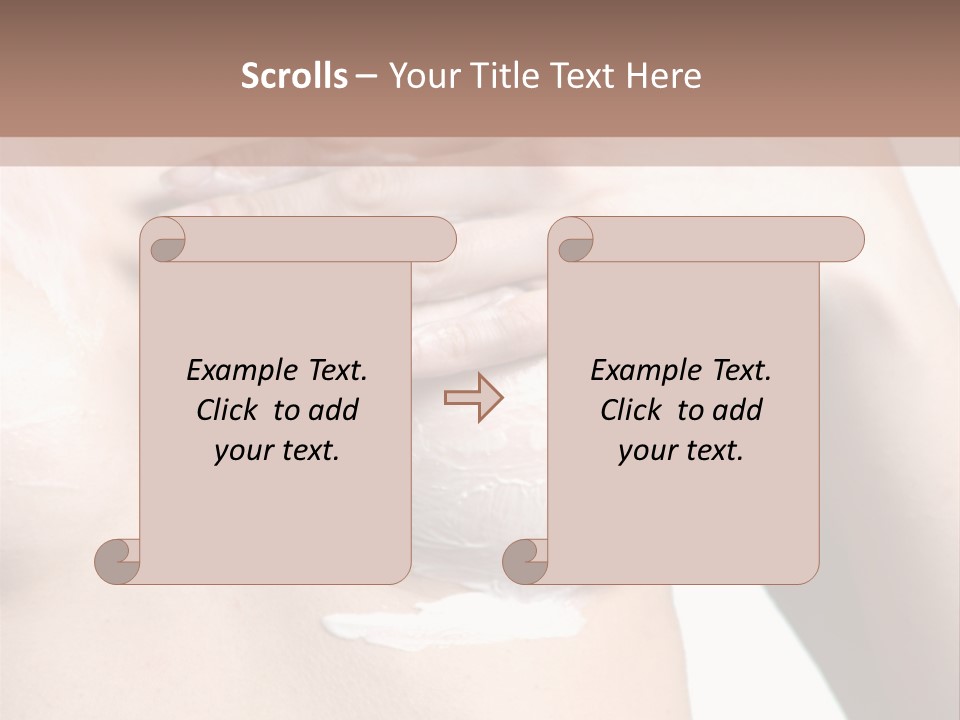 A Woman With A Lot Of Cream On Her Breast PowerPoint Template