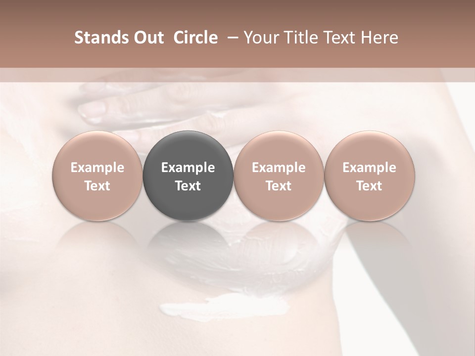 A Woman With A Lot Of Cream On Her Breast PowerPoint Template