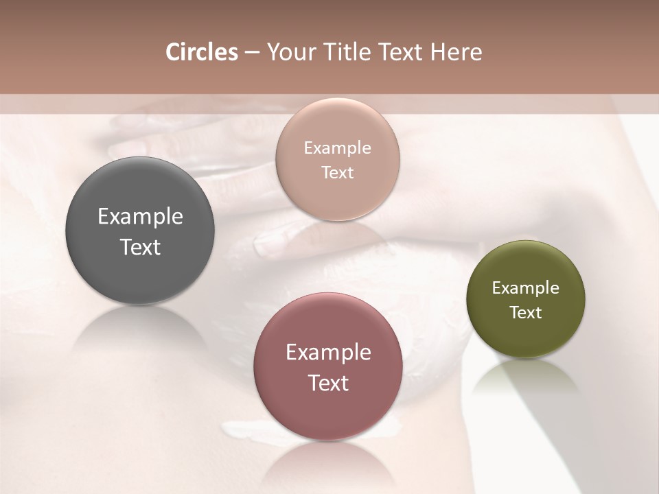 A Woman With A Lot Of Cream On Her Breast PowerPoint Template