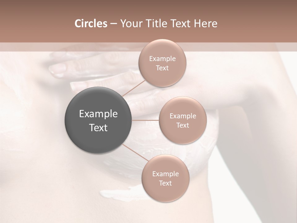 A Woman With A Lot Of Cream On Her Breast PowerPoint Template